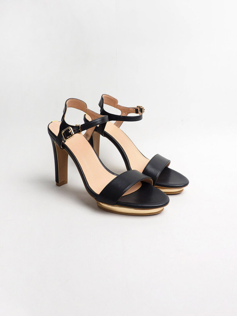 DIAH platform ankle strap sandals BLACK
