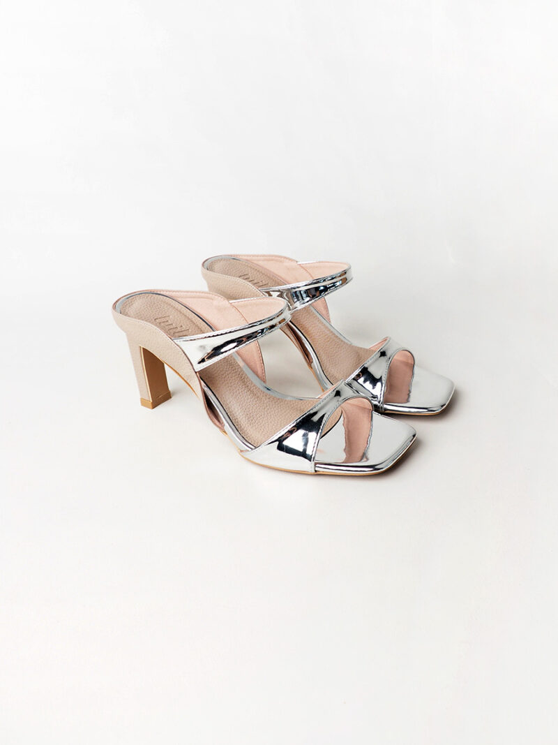 MIERA two-strap sliders SILVER