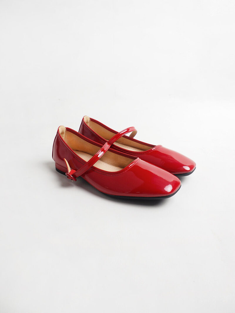 DOLLYJANE maryjane with slide-in strap BERRY