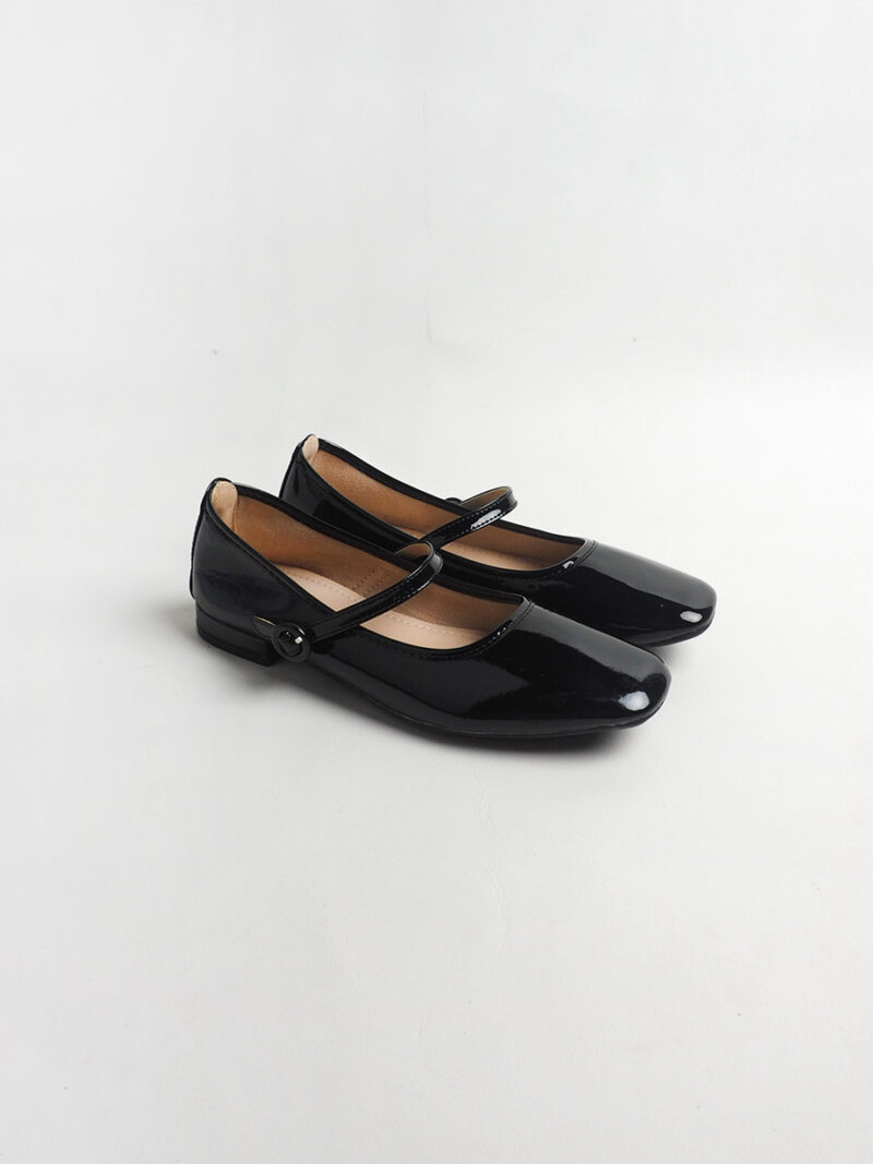 DOLLYJANE maryjane with slide-in strap BLACK