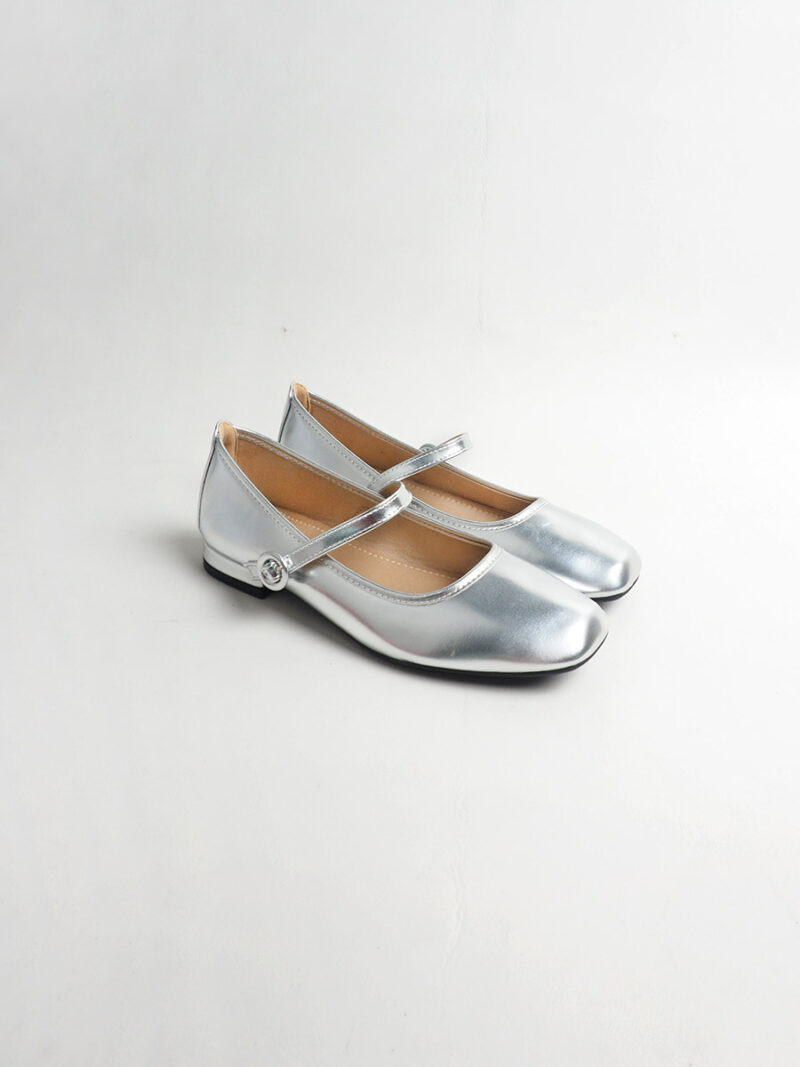 DOLLYJANE maryjane with slide-in strap SILVER
