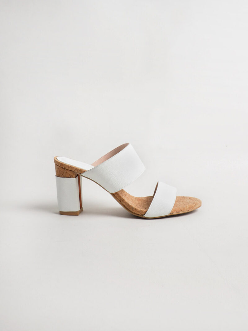 MISS ZUKA high heel slides WHITE