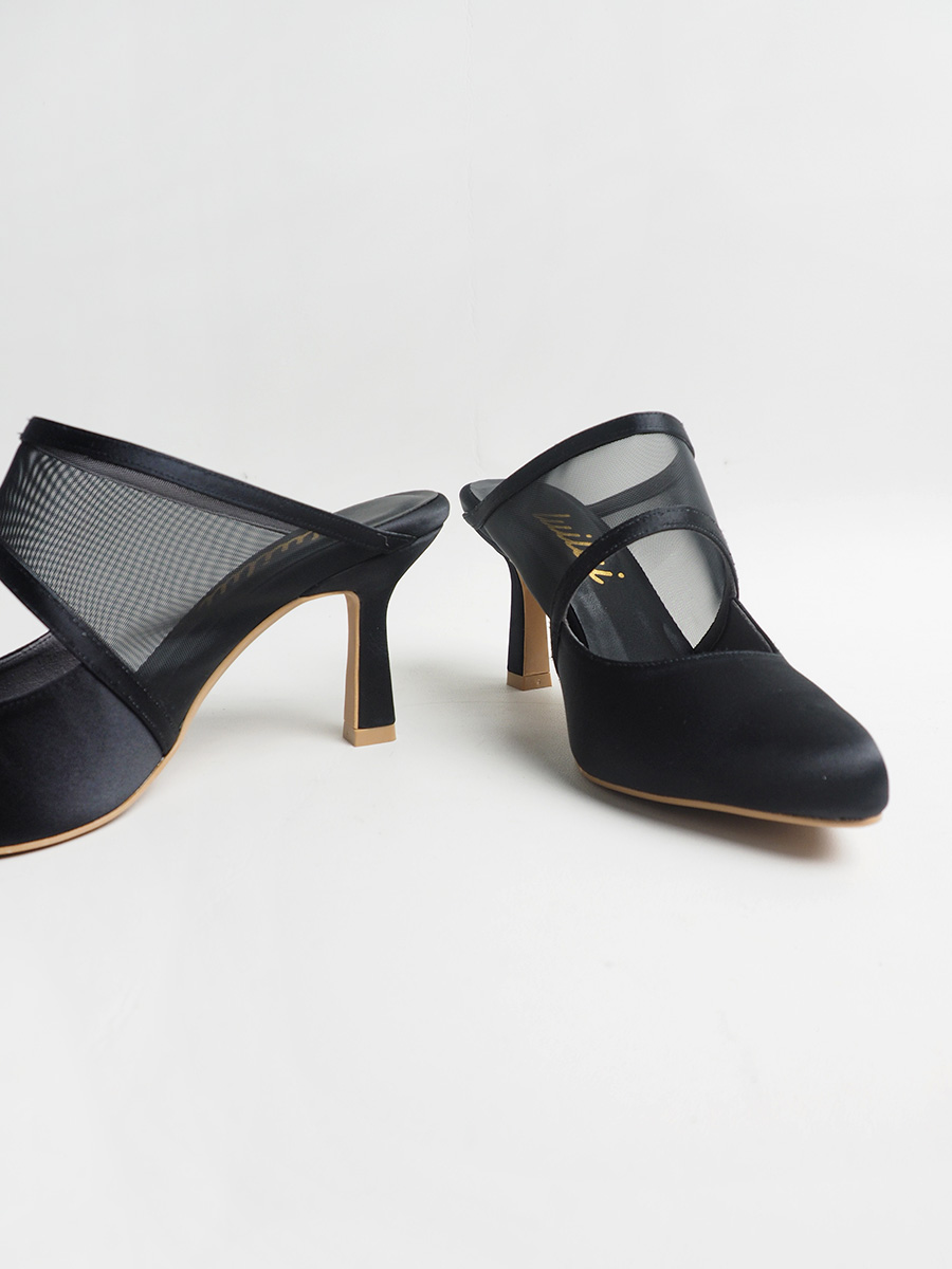 MIZZY mesh mule pumps BLACK - Image 4