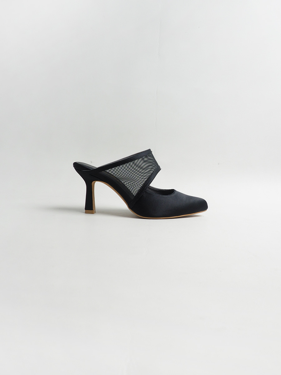 MIZZY mesh mule pumps BLACK - Image 2