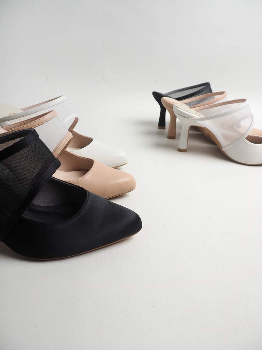 MIZZY mesh mule pumps NUDE - Image 6