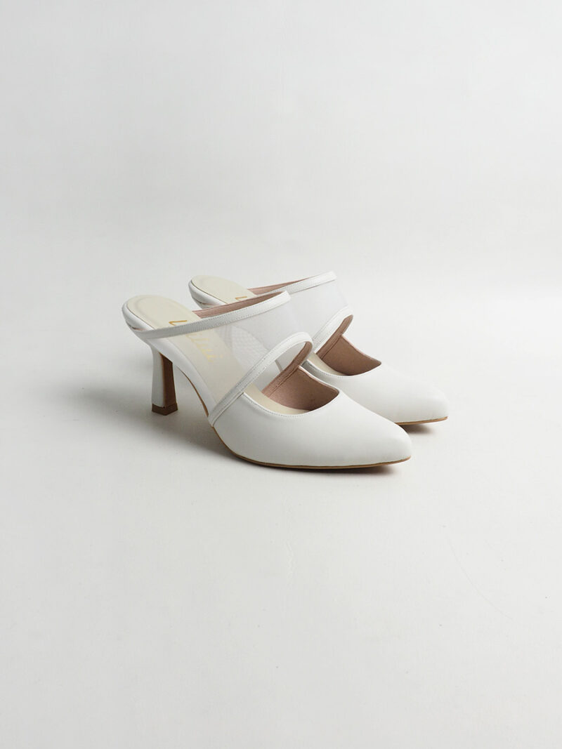 MIZZY mesh mule pumps MOON