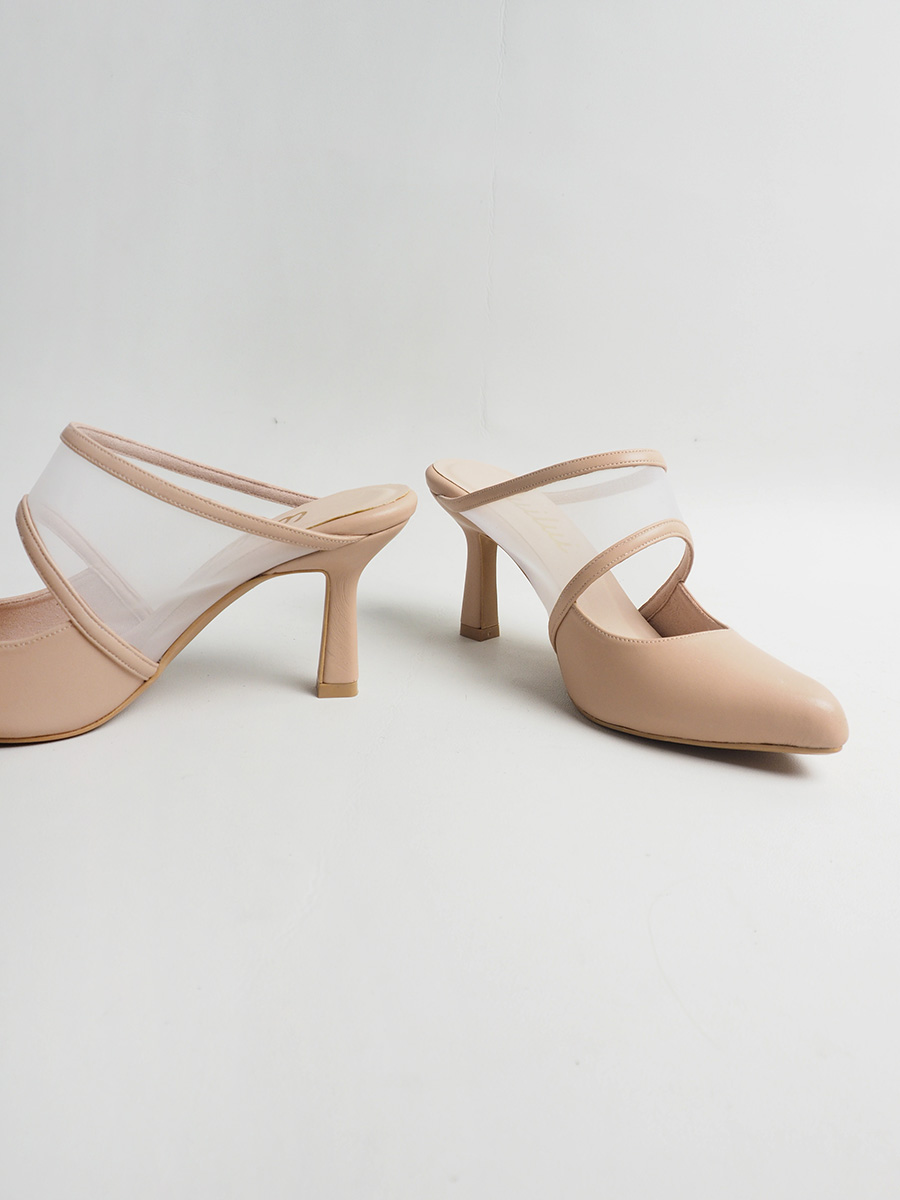 MIZZY mesh mule pumps NUDE - Image 4