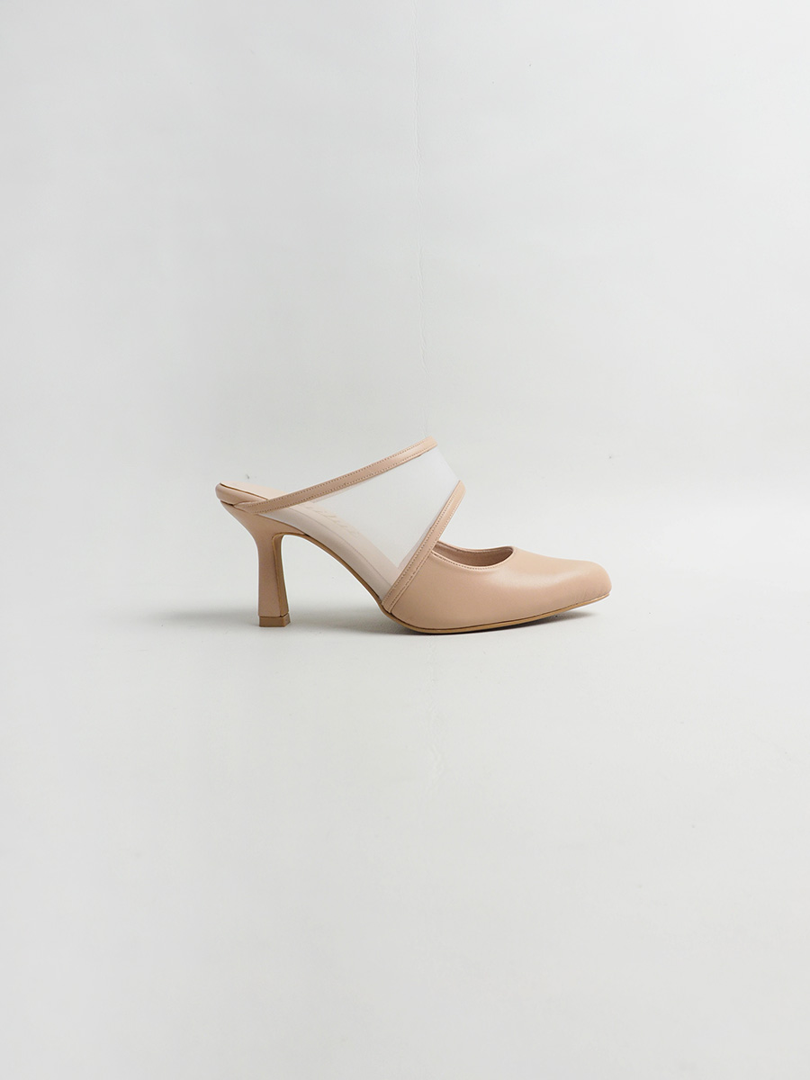 MIZZY mesh mule pumps NUDE - Image 2