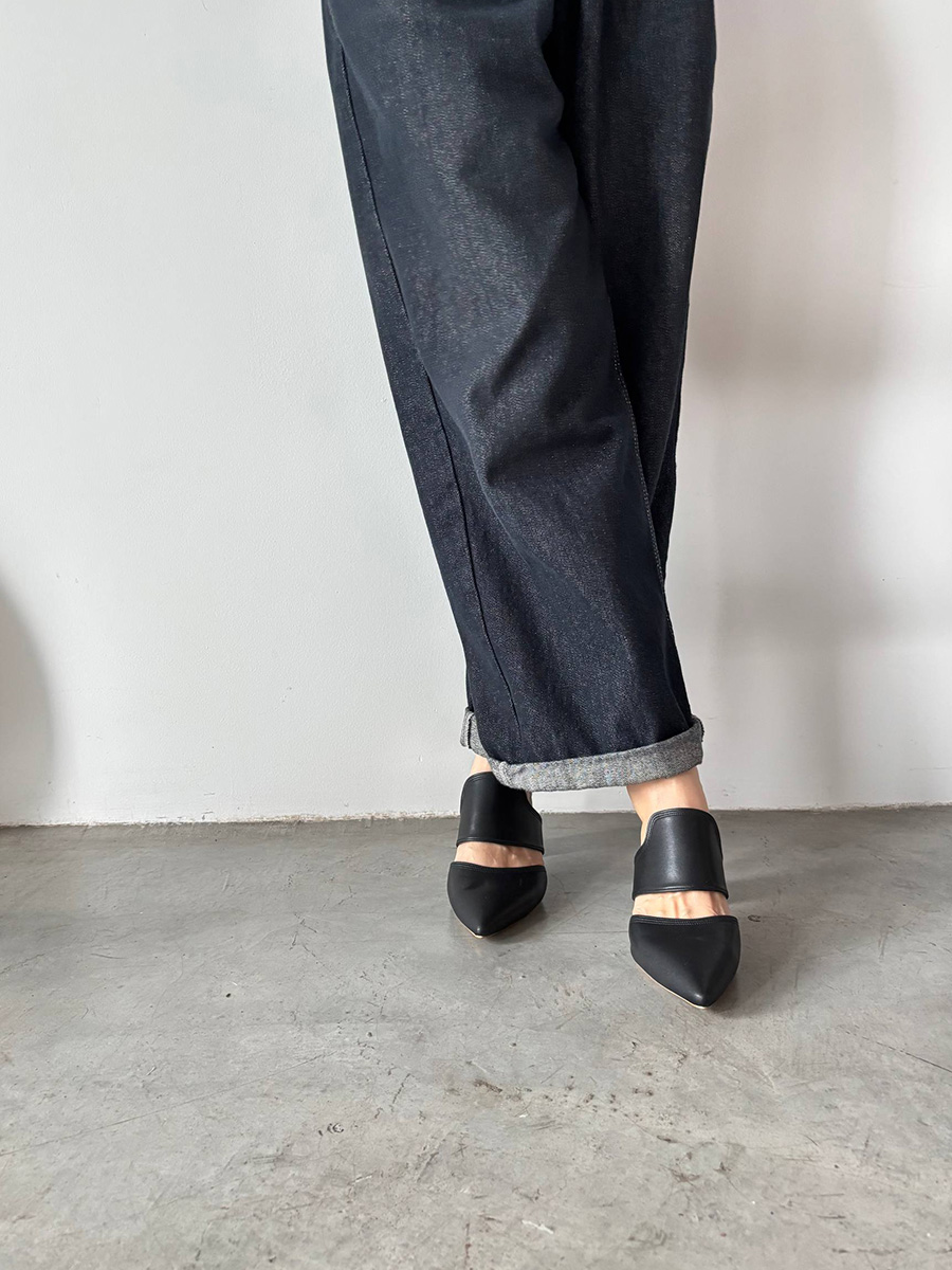 DUOSELLE pointy toe mules CHARCOAL - Image 7