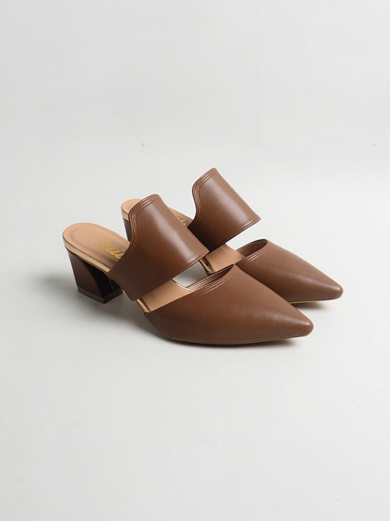 DUOSELLE pointy toe mules MOCHA