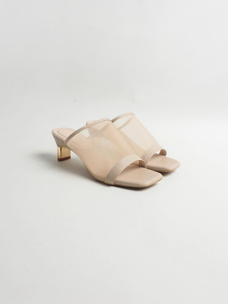 CLAIRAA mesh slides NUDE